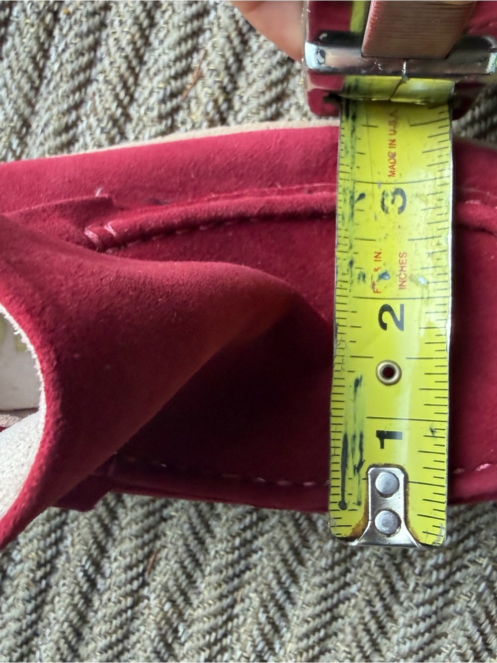 Hush Puppies Burgundy Suede Chukka Ankle Boots Crepe Sole Slip On Casual - Picture 8 of 8
